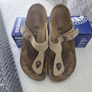 Birkenstock Beige Thong Sandals